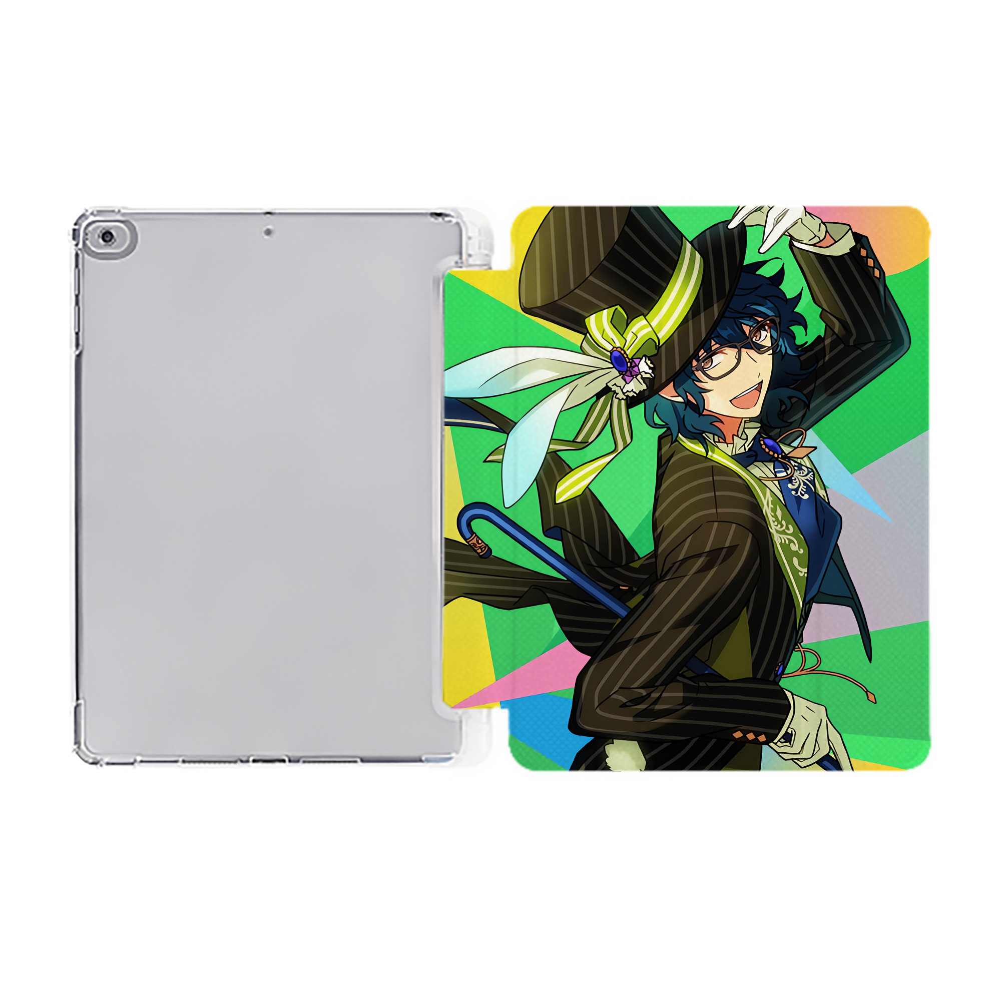 （画像用） あんさんぶるスターズ! Ensemble Stars IPad ケース ペン収納付き 三つ折りスタンド PUレザー×シリコン 対応機種9.5/10.5/10.9インチ